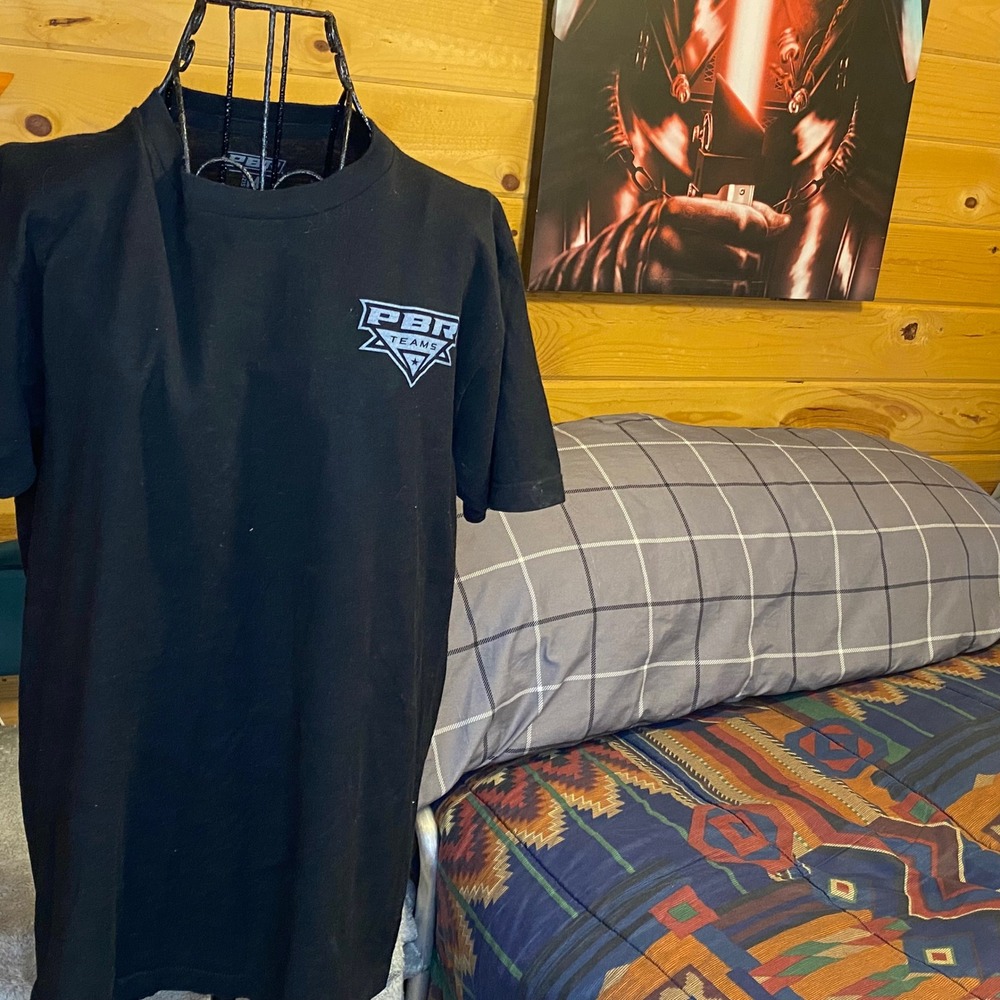PBR Austin Gamblers Professional Bull Riders T Shirt Black Size Medium